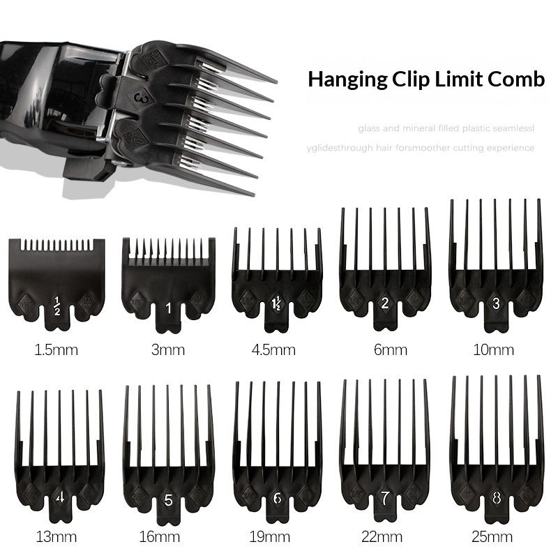 Men Accessories Combo Set - مشط تحديد الطول لماكينة حلاقة الشعر