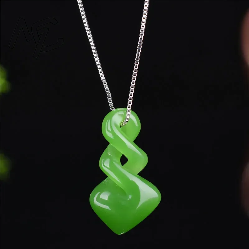 Men Accessories Hand - الطبيعية Hetian اليشم الأخضر اللون قلادة