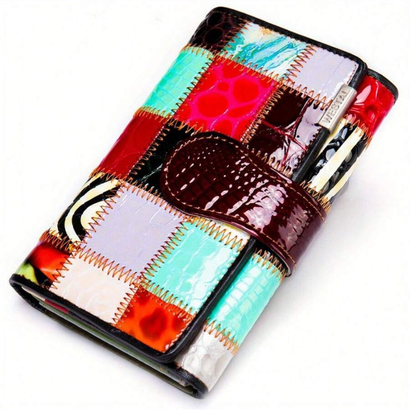 Bifold Leather Wallet - محفظة نسائية أنيقة مصنوعة يدويًا بنمط