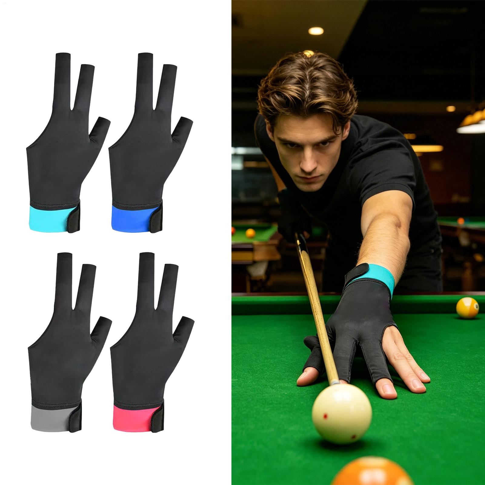 Men Accessories Hand - قفاز البلياردو ثلاثي الأصابع مضاد للانزلاق،