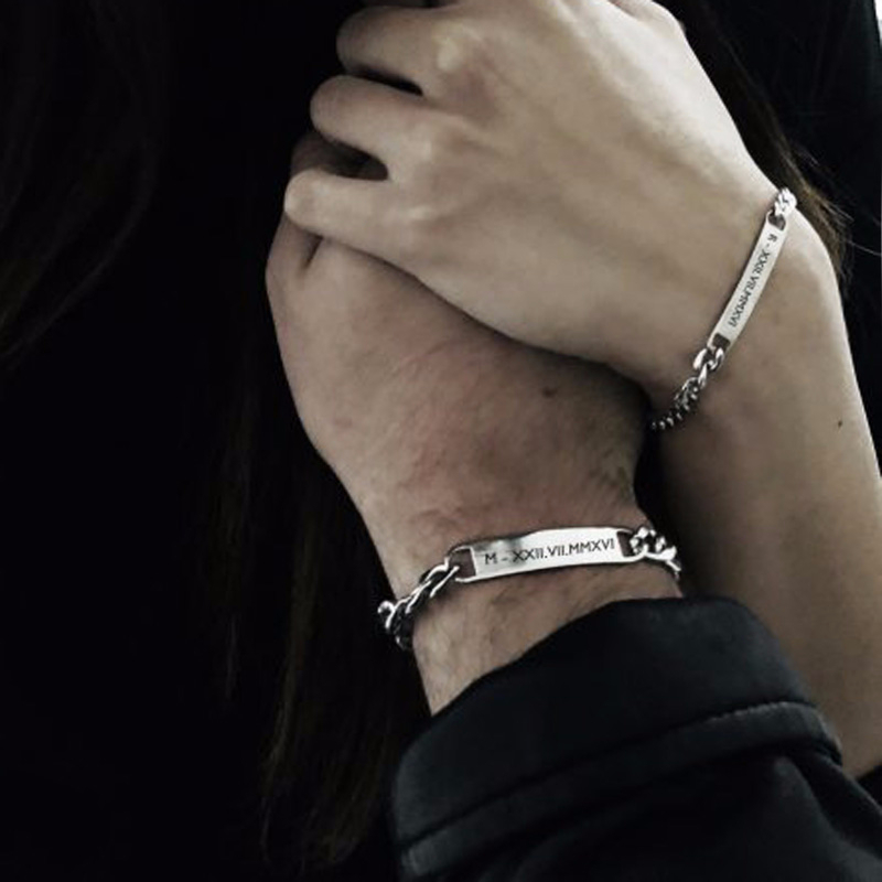 Men Accessories Wrist - سوار شريط معرف اللوحة للرجال والنساء