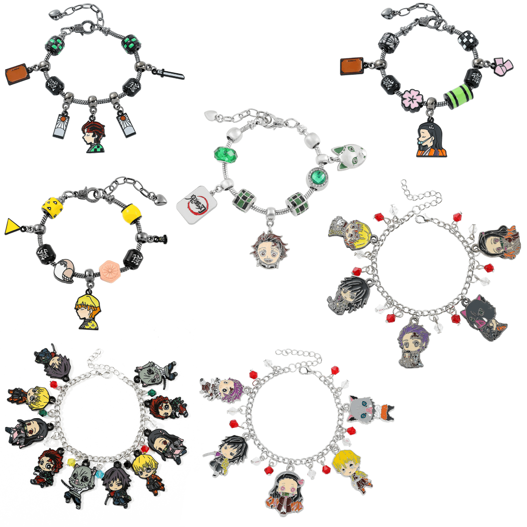 Men Accessories Wrist - سوار معدني عصري بتعليقة أنمي قاتل