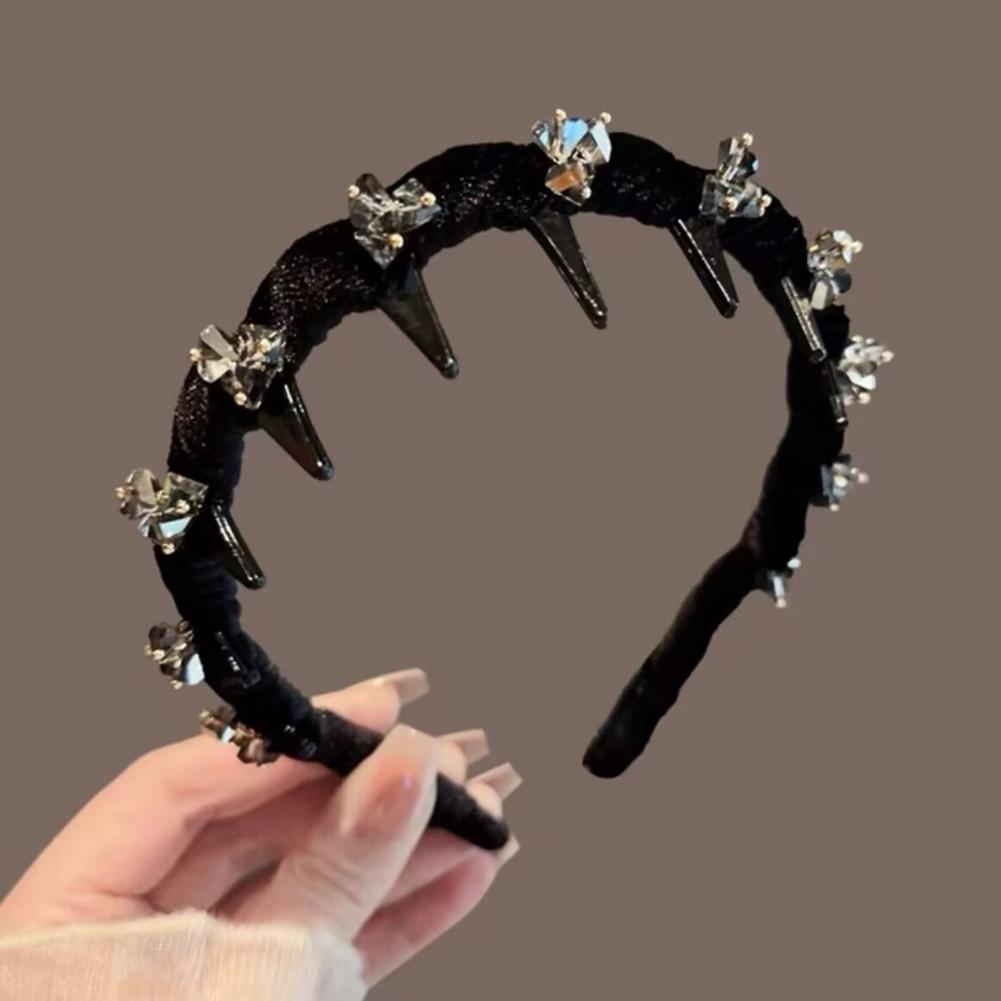 Men Accessories Look - عصابة شعر نسائية مزينة بأحجار الراين