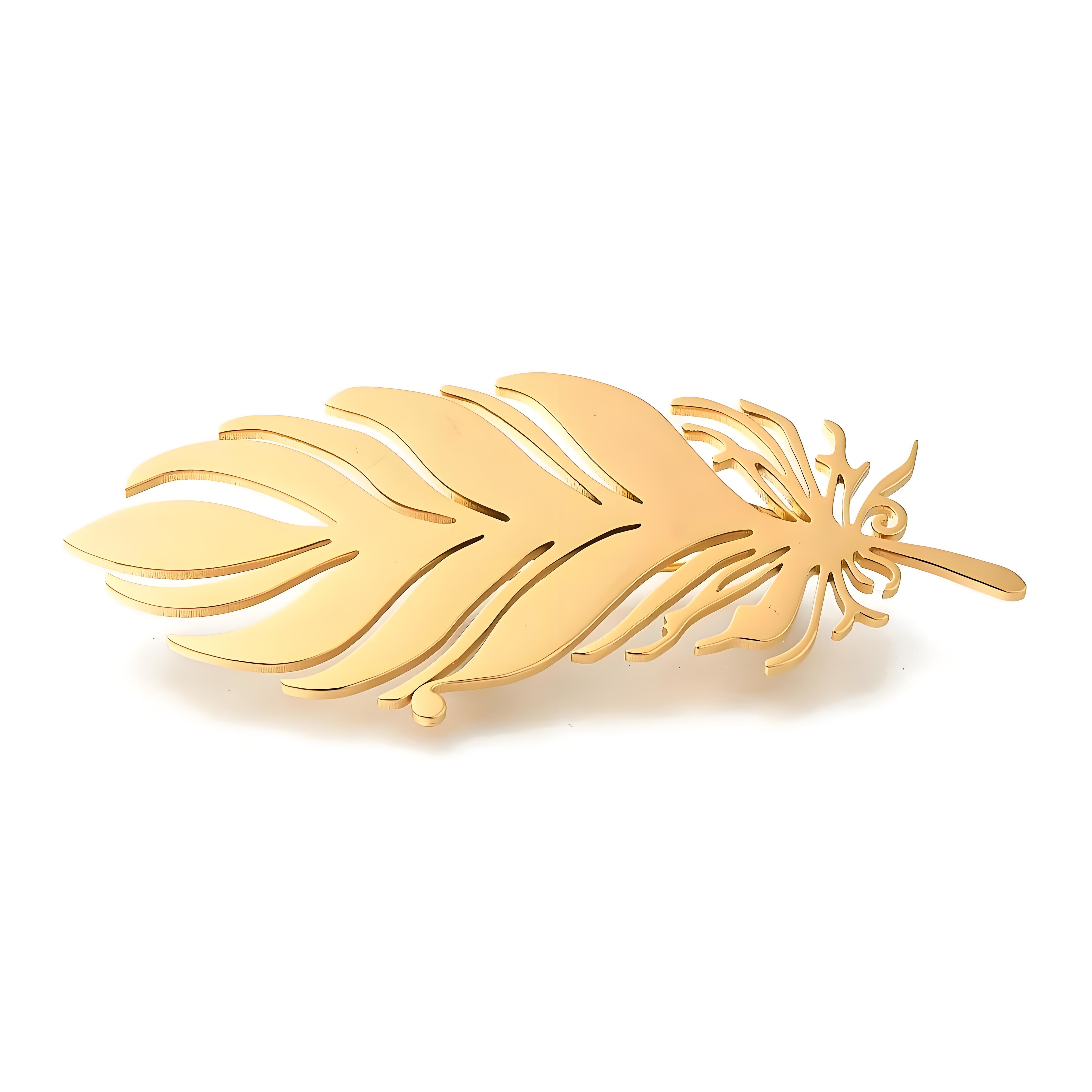 Men Accessories Brooch - بروش ريش مطلي بالذهب، دبوس طية