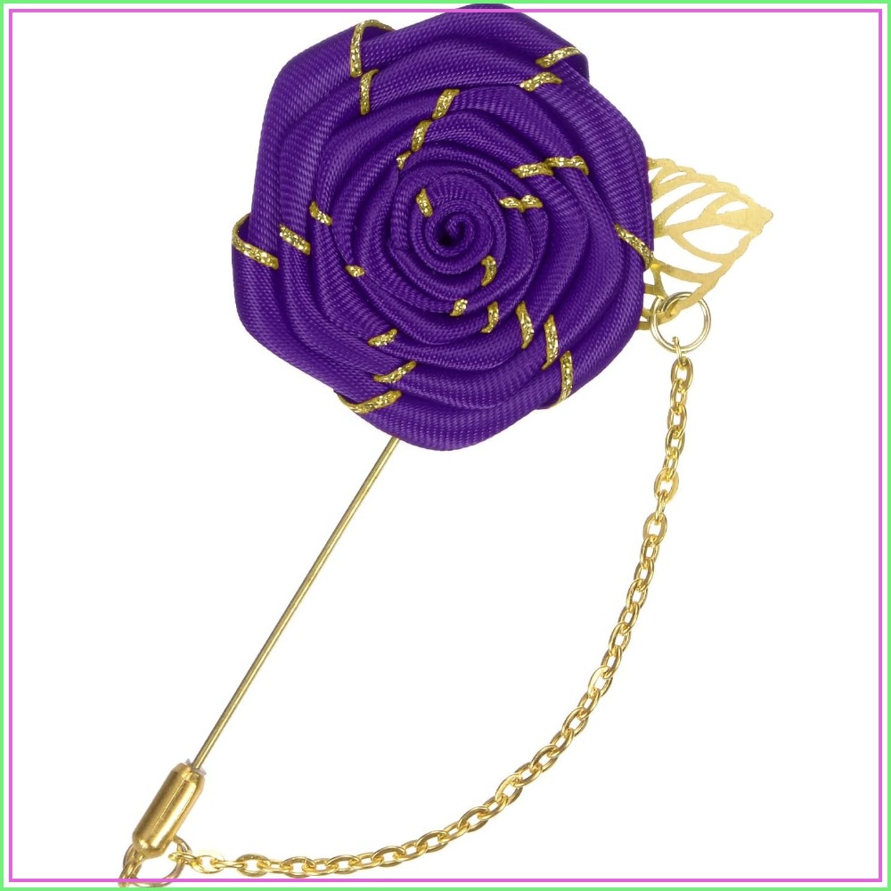 Men Accessories Brooch - دبوس زهرة الورد المصنوع من القماش