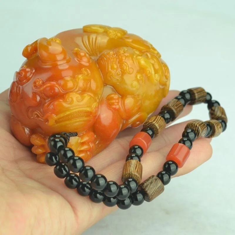 Men Accessories Hand - الطبيعية هوانغ Longyu Pixiu قلادة حلية