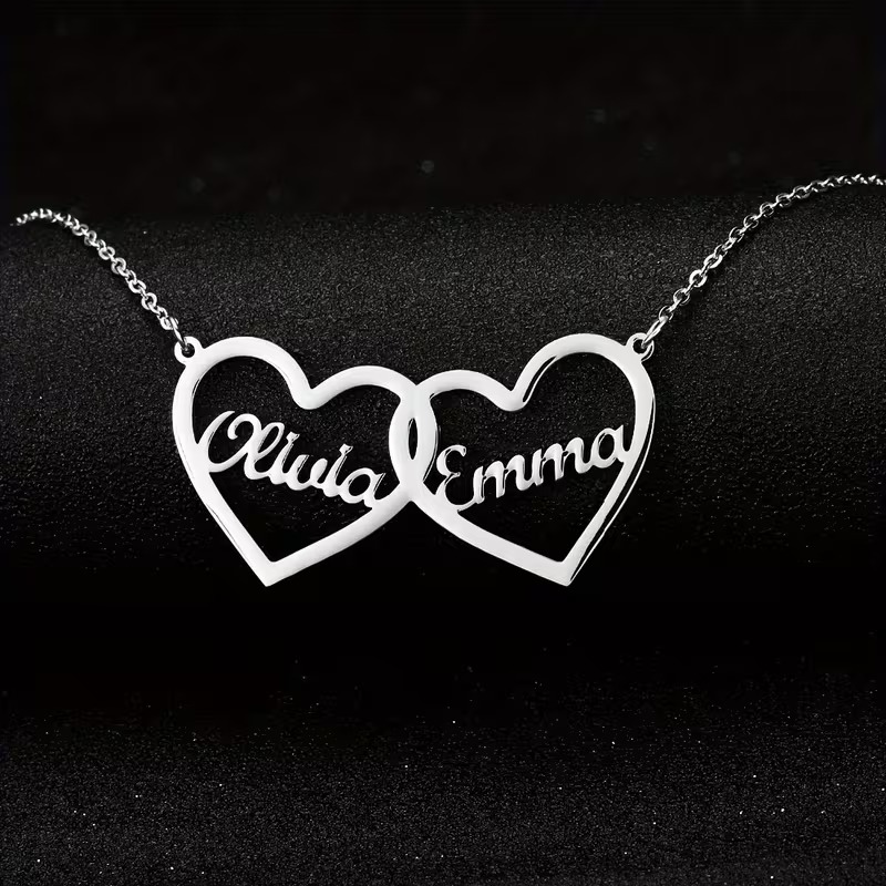 قلادات مخصصة بتصميم قلبين مزدو - مراجعة Men Accessories Neck Chain وسعره