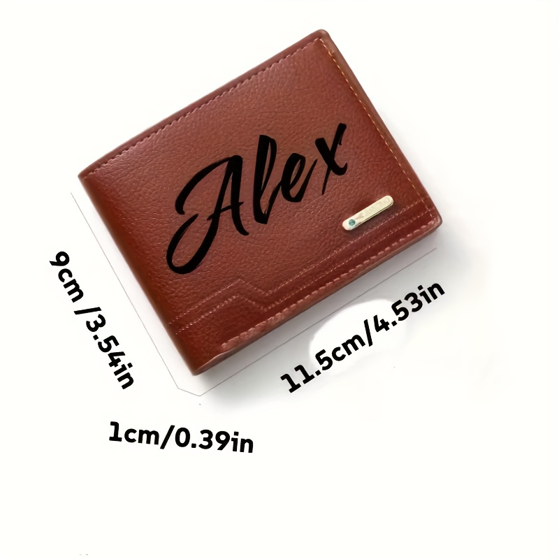 قابل للتخصيص بالنص والحروف الأ - مراجعة Bifold Leather Wallet وسعره