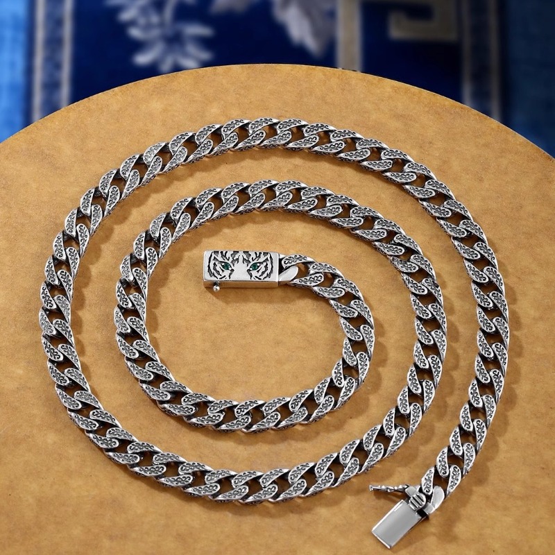 سلسلة كوبية بطبعة نمر جريئة لل - مراجعة Men'S Accessories Instagram وسعره