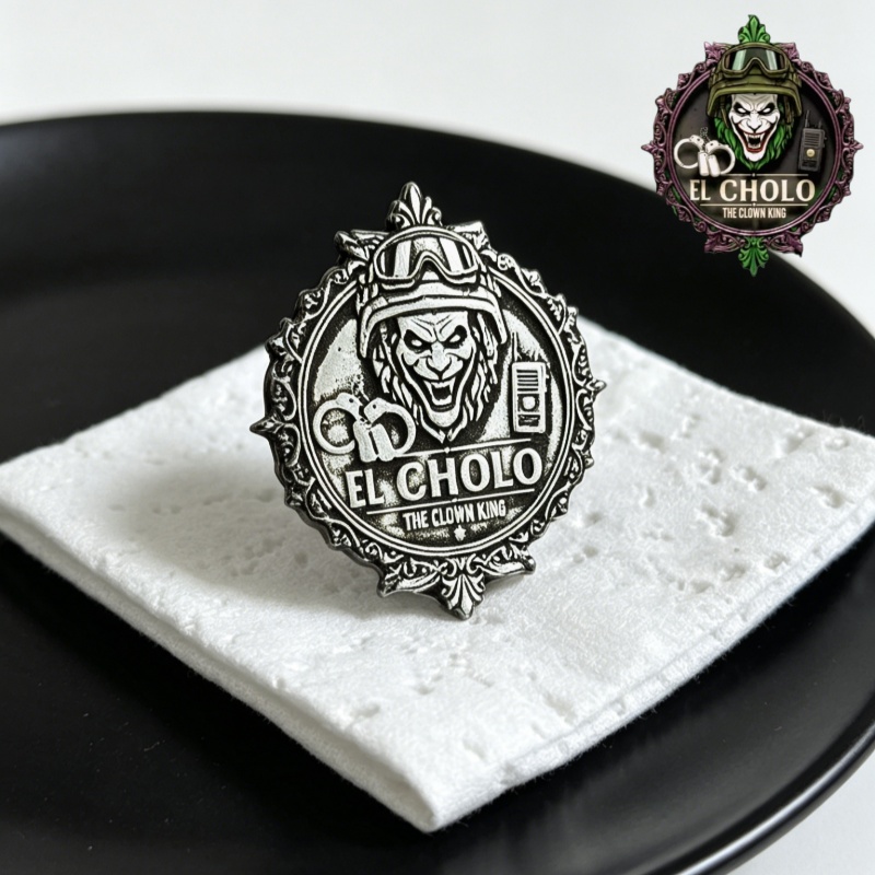 بروش شعار مهرج مخصص، شارة معدن - مراجعة Men Accessories Brooch وسعره