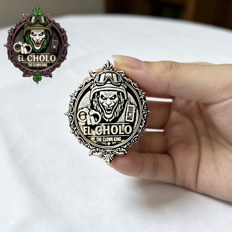 بروش شعار مهرج مخصص، شارة معدن - مراجعة Men Accessories Brooch وسعره