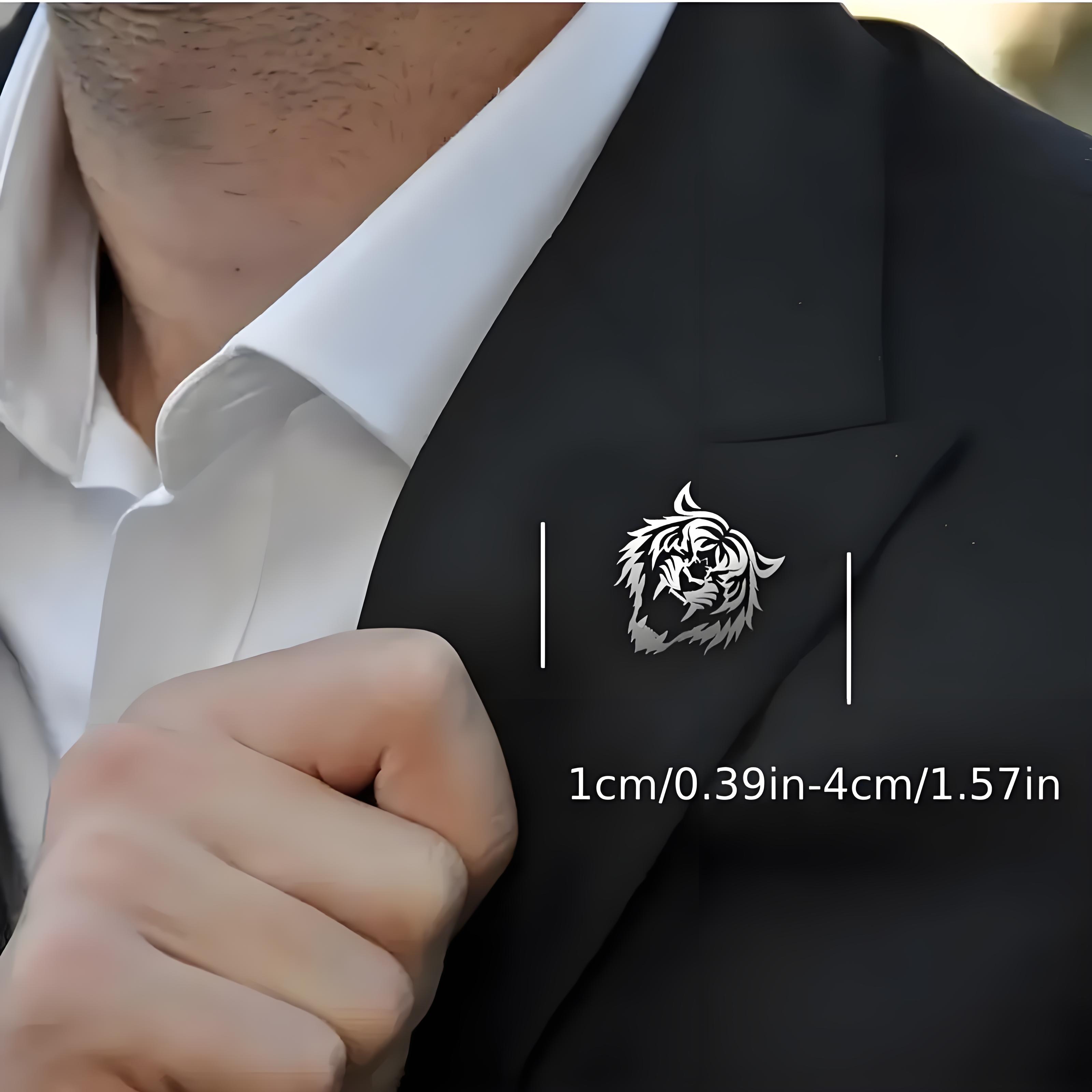 دبوس طية صدر السترة برأس النمر - مراجعة Men Accessories Brooch وسعره