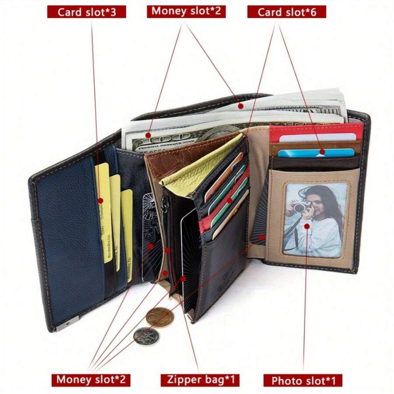 محفظة نسائية أنيقة مصنوعة يدوي - مراجعة Bifold Leather Wallet وسعره