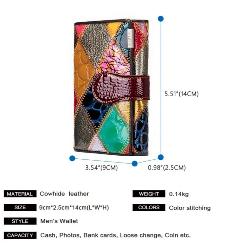 محفظة نسائية أنيقة مصنوعة يدوي - مراجعة Bifold Leather Wallet وسعره