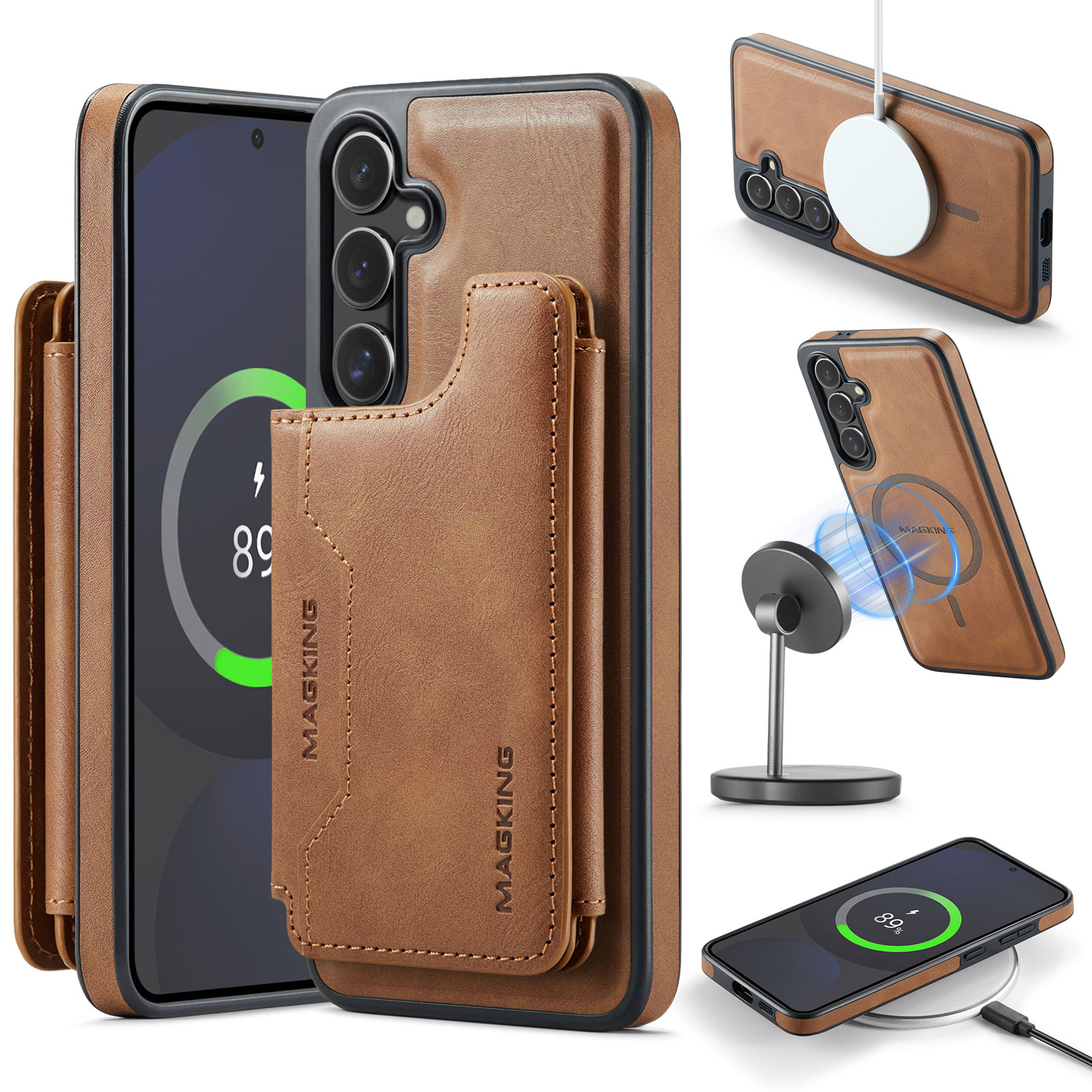 2 في 1 محفظة حمل بطاقات قابلة  - مراجعة Bifold Leather Wallet وسعره