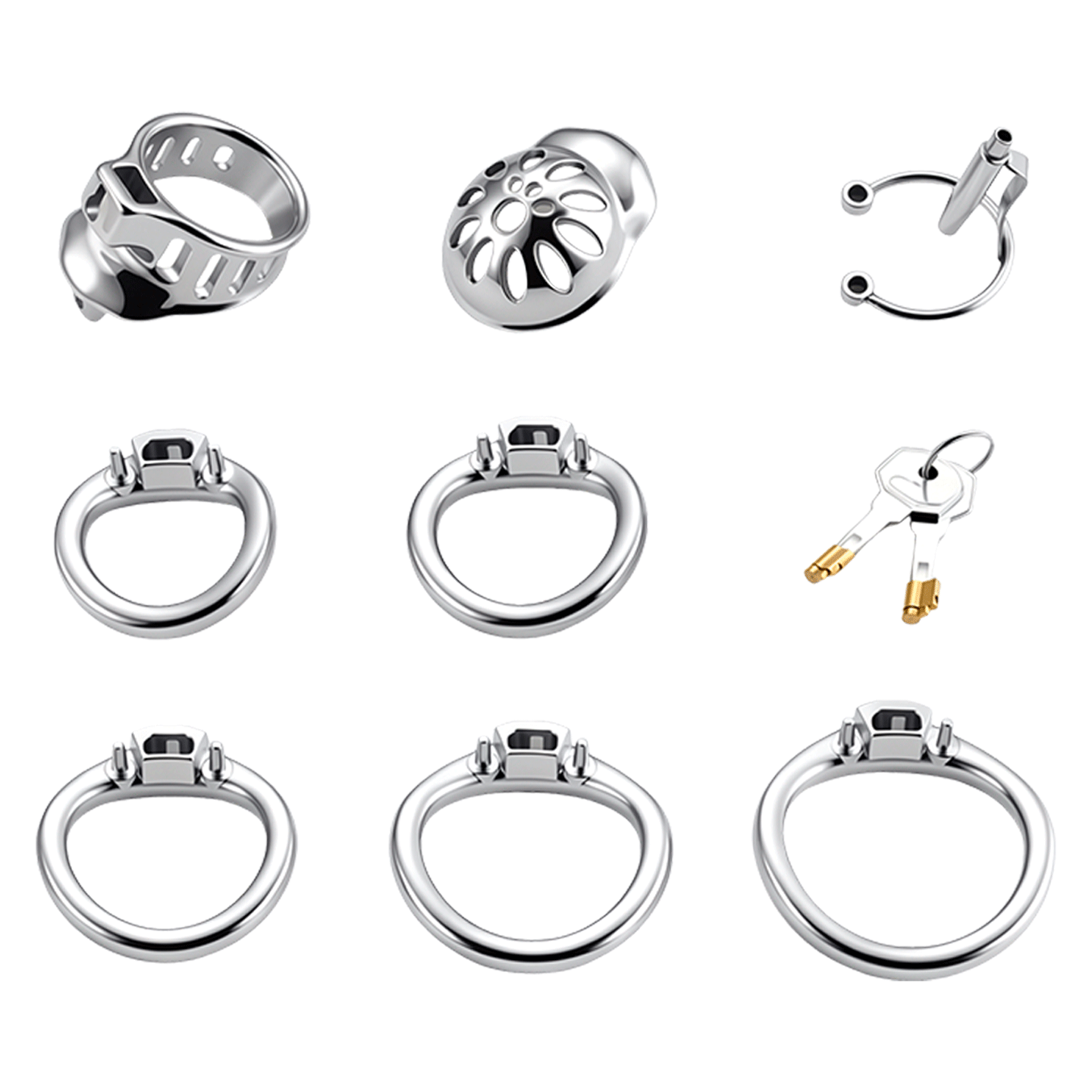 قفص العفة للرجال مع قفل وحلقات - مراجعة Young Men'S Accessories وسعره