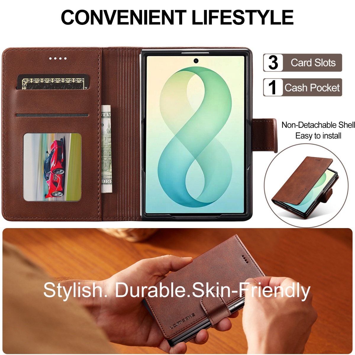 حافظة مقاومة للصدمات لهاتف سام - مراجعة Bifold Leather Wallet وسعره