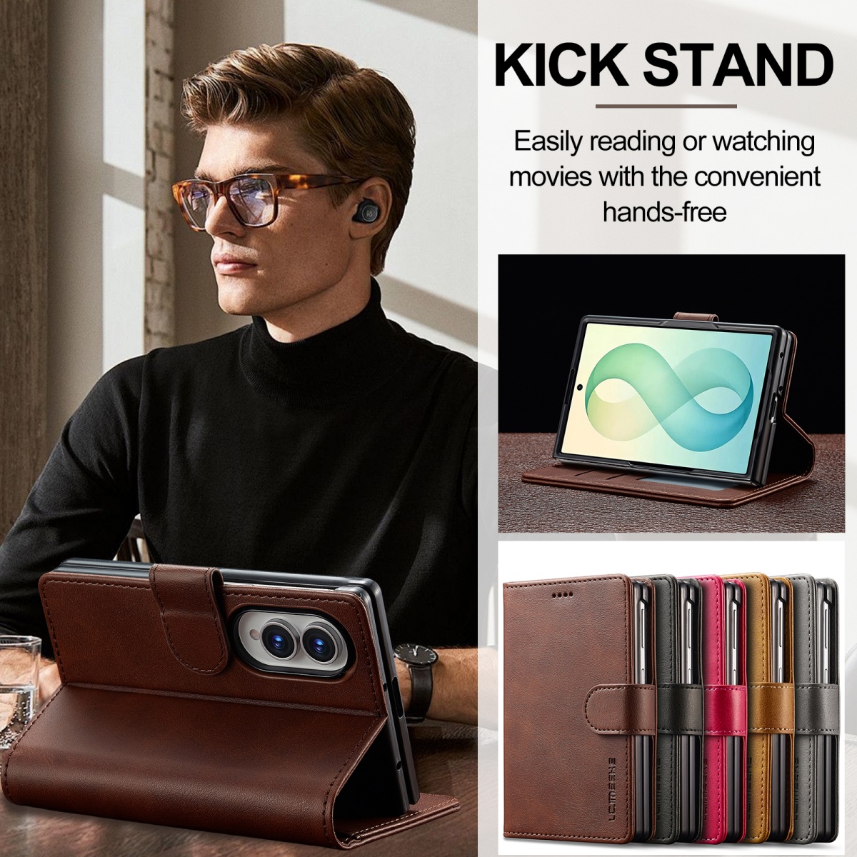 حافظة مقاومة للصدمات لهاتف سام - مراجعة Bifold Leather Wallet وسعره