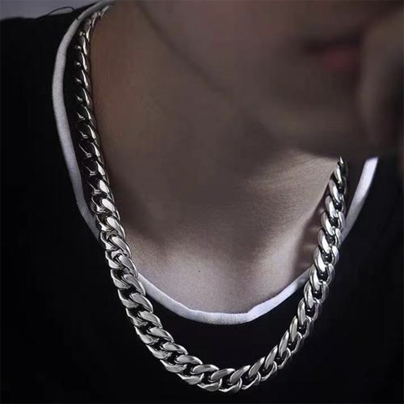 925 فضة مطلي شقة الكوبية سلسلة - مراجعة Men Accessories Neck Chain وسعره